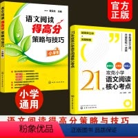 语文 小学通用 [正版]2册 21天攻克小学语文阅读核心考点+语文阅读得高分策略与技巧小学卷 6-12岁儿童阅读提分技巧