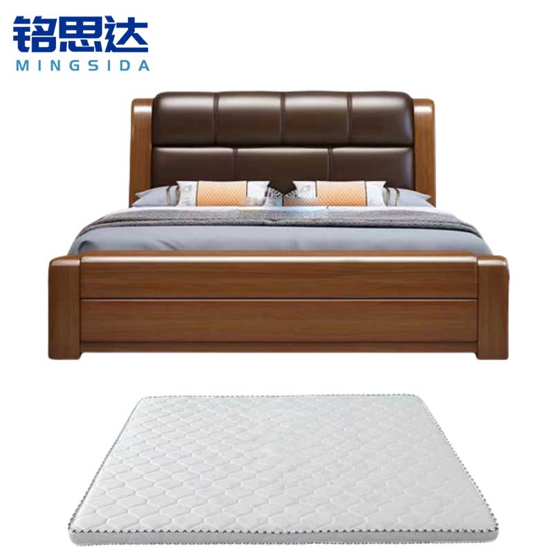 铭思达实木软包床