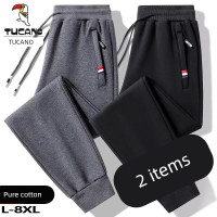 啄木鸟潮牌新款纯棉休闲裤男款春秋冬季宽松束脚卫裤直筒运动裤子