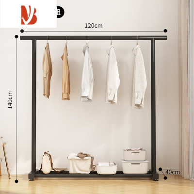 三维工匠晾衣架阳台家用卧室落地衣服被子晾衣杆简易挂衣服可移动伸缩凉杆