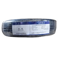 绵缆 铜芯聚氯乙烯绝缘聚氯乙烯护套软电缆 RVV-3*0.75黑色300/500V 米