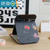 敬平小镜子女随身化妆镜便携折叠镜梳妆台台式桌面可立宿舍学生办公室 浪漫生活-小号便携式用镜