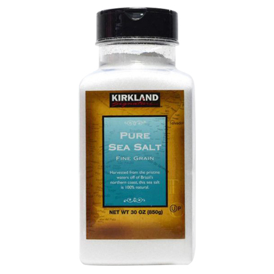3件装|柯克兰(Kirkland)天然纯海盐850g科克兰调味品