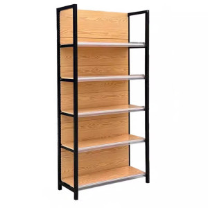 迅迈 单面加厚120*35*220/5层主架 超市货架展示架四柱木纹货架便利店商超小卖部文具店置物架