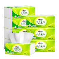 心相印抽纸云感系列三层立体压花塑装纸面巾90抽*8包装DT17090