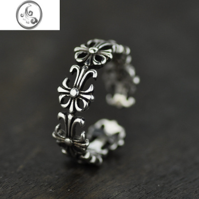 JiMi复古泰银时尚个性设计ins戒指开口做旧戒指女网红韩版饰品