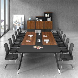 办公家具大型会议桌长桌现代简约办公桌板式会议桌洽谈桌木质培训桌开会桌