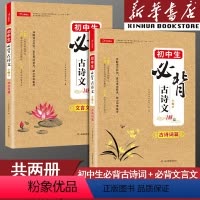 (全2册)古诗词篇+文言文篇 初中通用 [正版]初中必背古诗词和文言文初中生必背古诗文148篇(全册2本)初中七年级八年