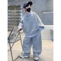 儿童装男童套装春秋款2026新款大童春装男孩酷帅气运动卫衣春季潮