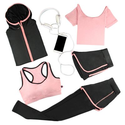 瑜伽服运动套装女闪电客速干显瘦夏季健身房运动装专业时尚跑步服