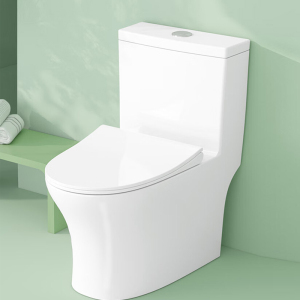 四季沐歌MICOE靠墙式坐便器喷射虹吸白瓷缓冲盖板