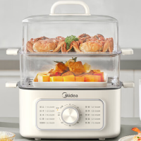美的(Midea) 电蒸锅电火锅10.8L [双层上蒸下煮]MZ-ZGE2323Z02