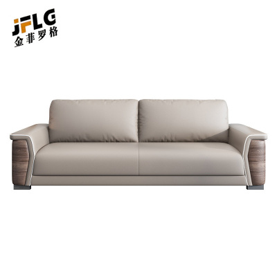 苏宁 金菲罗格 办公家具 轻奢意式贵宾接待会客沙发 三人位沙发