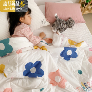 空调被夏凉被薄款水洗棉夏被可机洗薄被子儿童春秋被学生宿舍单人 三维工匠