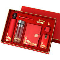 优彩嘉 政治生日纪念套装 数显玻璃杯+伞+窗花本+微章+充电宝+U盘+笔+耳机 ZZTZ-30 套