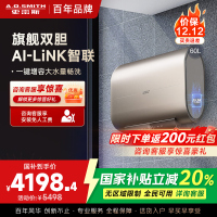 史密斯60升电热水器 家用 双胆扁桶 纤薄黑科技 大屏触控 双擎速热 E60HGDWi一级能效 储水式