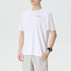 耐克(NIKE)男装新款运动服跑步健身训练透气休闲服圆领短T恤DV9832-100 ZP