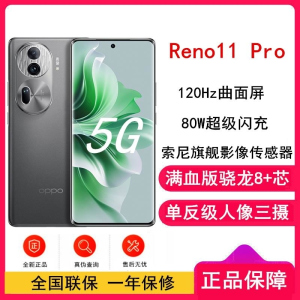 [全新]OPPO Reno11 Pro 曜石黑 12GB+256GB 5000万单反级人像三摄 满血版骁龙8+芯 80W