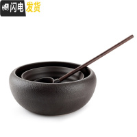 三维工匠 品陶堂黑茶煮茶器陶瓷电热陶炉煮茶炉茶具套装煮茶壶温茶器 火山石陶煮茶器