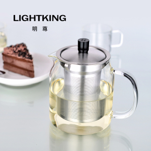 KAMJOVE/金灶 明尊 S系列 飘逸杯 茶道杯 泡茶壶 耐热高硼硅玻璃茶具 304食品接触用不锈钢内胆 过滤花茶壶