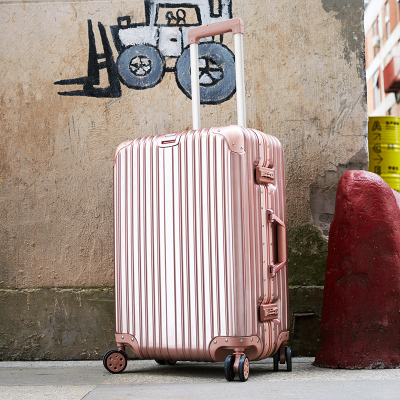 年度好款+破损包赔-网红行李箱女学生24寸拉杆箱铝框箱密码箱男22寸万向轮旅行箱20寸登机箱26寸皮箱韩版潮拖箱