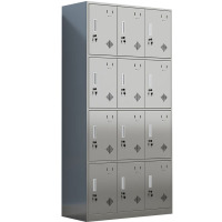 锦北 201不锈钢更衣柜员工宿舍储物柜多门鞋柜换衣柜碗柜 十二门