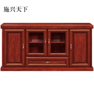 施兴天下胡桃色餐边柜简约茶水柜四门1600*400*800