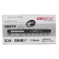 得力s34中性笔 12支装 1mm 黑色