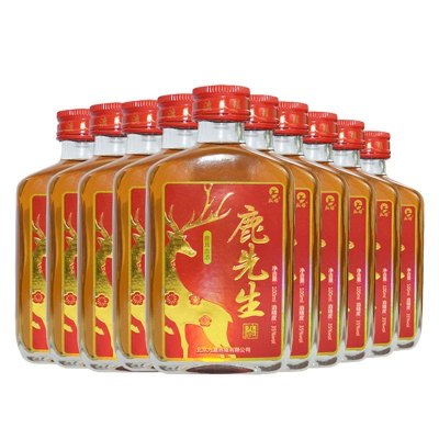 权禄鹿茸血酒100ML*10瓶礼盒装酒水梅花鹿 养生酒 鹿茸血鲜酿养生酒泡酒送礼长辈父母家长非白酒非保健酒