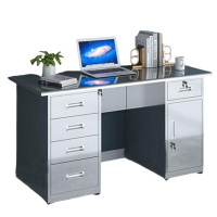 寰泽智创不锈钢办公桌五斗一门HZ-Z24