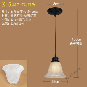 苏宁放心购 北欧简约创意欧式客厅小吊灯美式餐厅单个单头玄关阳台走廊过道灯