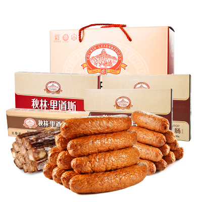 秋林·里道斯哈尔滨红肠礼盒红肠盒500g*2儿童肠盒500g干肠盒500g肉类零食红肠500g*2儿童肠盒500g干肠盒500g2公斤