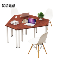 汉诺鑫威小型梯形会议桌创意洽谈桌美术培训桌组合拼接简约办公桌[工厂现做 7天内发货]