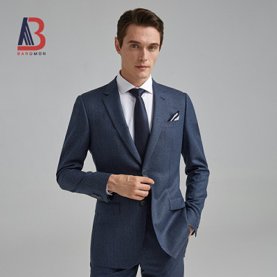 培羅蒙/baromon西服套装男修身职业西装条纹西装套装男商务正装西服男套装西服ETZAH9331