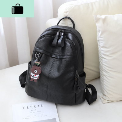 双肩包女2020新款大容量时尚休闲旅行女士小背包软皮韩版百搭书包NEW LAKE