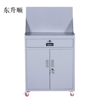 东升顺工具柜加厚铁皮储物柜工厂车间用带抽屉汽修多功能收纳柜灰白色一斗小柜含轮子