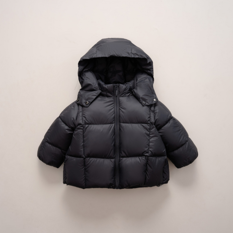 平湖儿童90绒短款羽绒服舒适保暖儿童超轻便面包服厚款白鸭绒外套