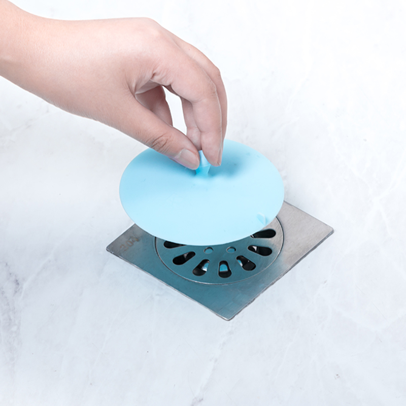 下水道盖子闪电客水池硅胶盖芯地漏塞卫生间-蟑螂塞地漏盖圆形 大号