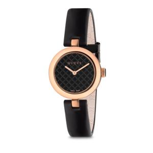 Gucci古驰经典优雅设计黑色皮带欧美腕表小表盘女士手表YA141501 黑色