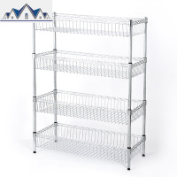 厨房置物架蔬菜收纳架 落地多层家用可移动水果碗锅调味料储物架 三维工匠