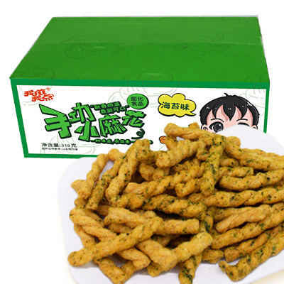 我滋我点手功小麻花海苔味318g整箱-
