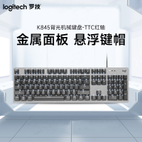 罗技(Logitech)K845机械键盘 有线办公键盘全尺寸 办公电脑打字专用 TTC红轴