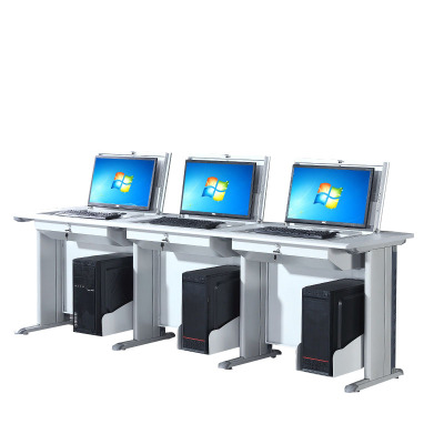 戴劲 翻转桌隐藏式多媒体电教室机房电脑桌嵌入式课桌 030三人位