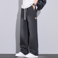 品质潮牌男士夏季休闲裤2025宽松百搭垂感天丝莱赛尔阔腿裤男