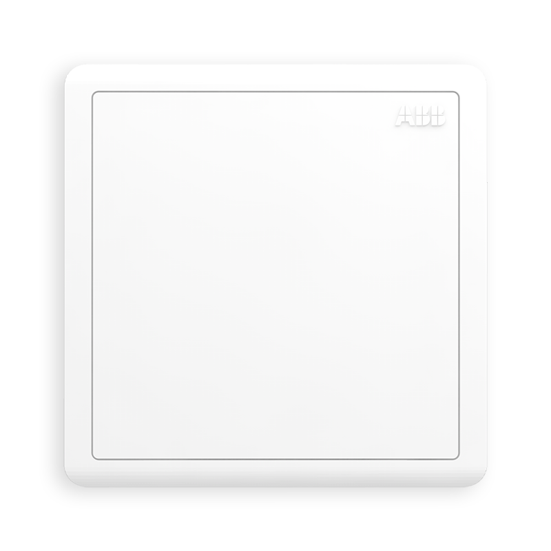 abb开关插座系列空白面板86型墙面白板盖板 远致系列 白色 ao504