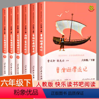 ●[人教版]六年级下册(全套6本 [正版]新疆人教版爱丽丝梦游仙境漫游奇境鲁滨逊漂流记快乐读书吧六年级下册尼尔斯骑鹅旅行
