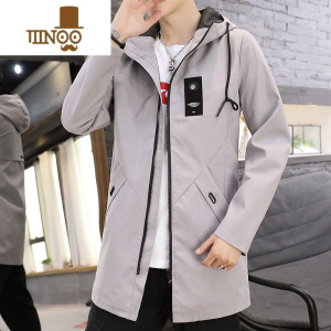 YANXU棉衣男中长款外套韩版潮牌加厚外套宽松百搭潮流男士加绒棉服