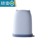 敬平肥皂盒带盖mini旅行便携式ins创意个性香皂盒防水密封硅胶收纳盒 2只优惠装-蓝色