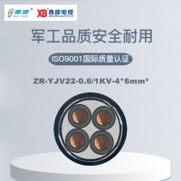 秦源牌 ZR-YJV22-0.6/1KV-4*6mm² 阻燃铜芯钢带铠装电力电缆 元/米 定制商品 联系客服