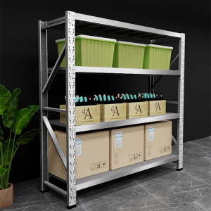 迅迈 长1800宽400高2000四层 不锈钢重型货架仓库加厚冷库地下室多层储物架食品厂专用调节货架